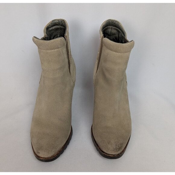 SOREL sz. 7 Boots After Hours Casual Chelsea Wedge Bootie Brown Tan Leather - Picture 3 of 12